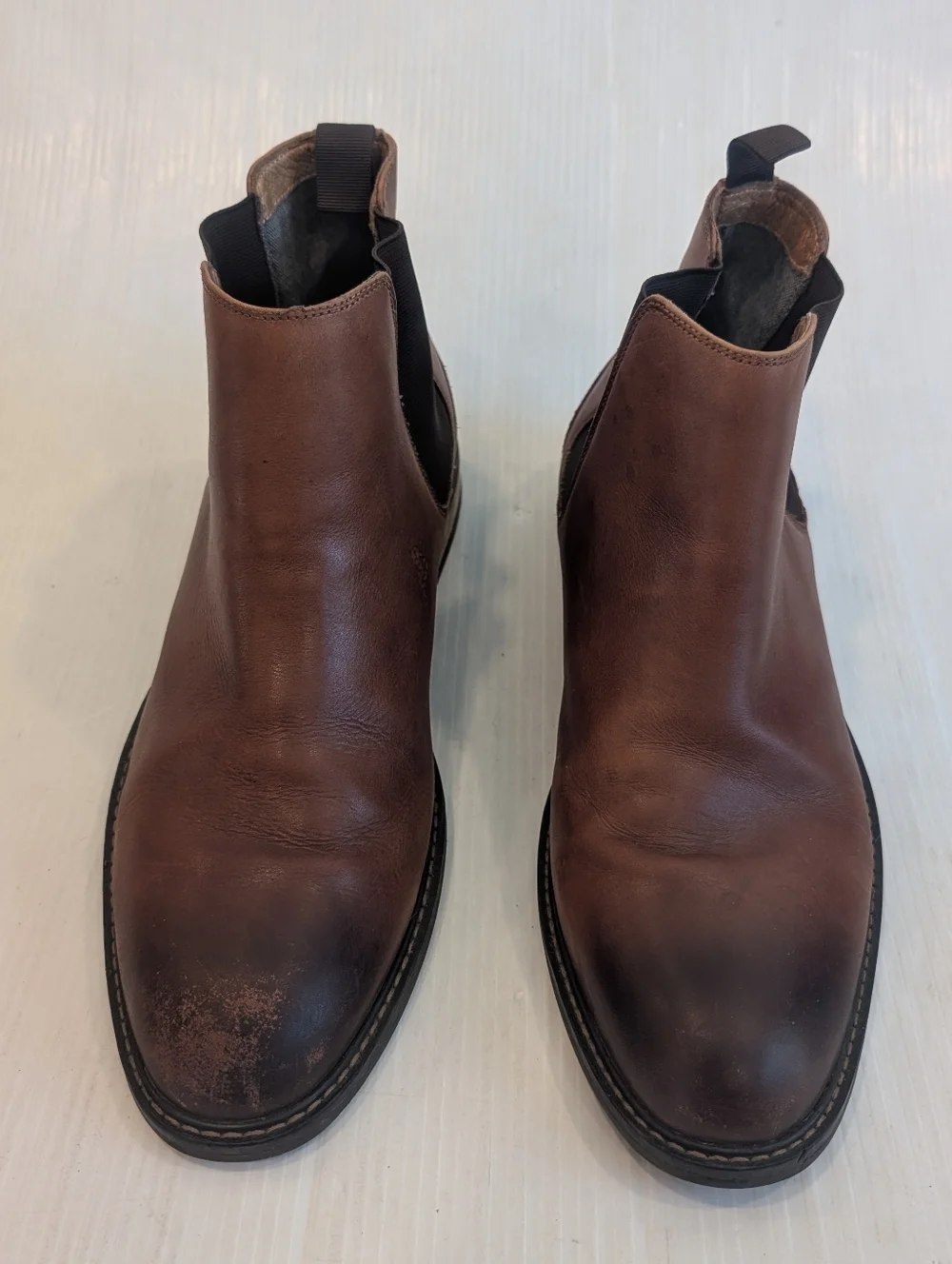 VIONIC Kingsley Men's Brown Leather Chukka Chelsea Ankle Boots Size 13